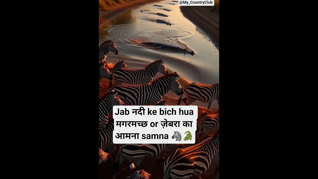 Crocodiles & zebra fight in wild forest 🦓🐊| 