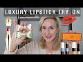 LUXURY LIPSTICK TRY-ON 💋| HOUSE OF SILLAGE  DIAMOND BALM COLLECTION | HERMES | CHRISTIAN LOUBOUTIN