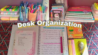 Organizing my desk ✨ | stationeries, pens, highlighters and many more