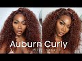 THE PERFECT AUBURN CURLY WIG | 13*4 LACEFRONT WIG INSTALL | JUNODA HAIR