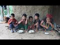 Eating  delicious food by family || Village life