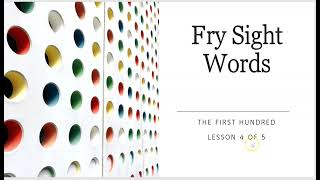 Fry Sight Words, 1st Hundred, Part 4 Lesson screenshot 3