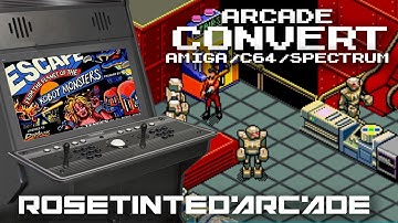 Ontsnappen van de planeet van robotmonsters | Arcade Convert | ZX Spectrum | C64 | Amiga | Arcade
