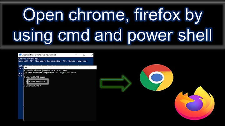 how to open chrome in powershell | windows | commands |firefox browser