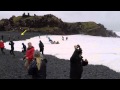 Big sneaker wave at Djúpalónssandur, Iceland