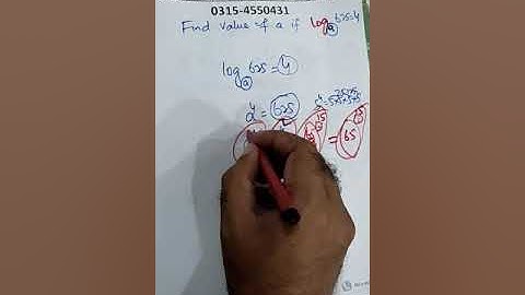 Logarithm part 3 , find value of x in log