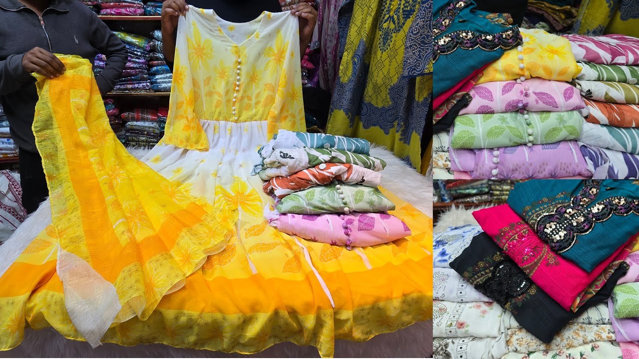 অরধেক দামে ফ্লাওয়ার প্রিন্ট ওড়না সহ জর্জেট হিজাবী গাউন / viral flower print collection 2026