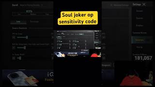 soul joker new sensitivity | JOKEROP SENSITIVITY AND CONTROL CODE | BEST SETTINGS FOR BGMI #shorts