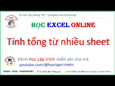 Tin học excel - Tính tổng từ nhiều Sheet | Tin học văn phòng excel #shorts