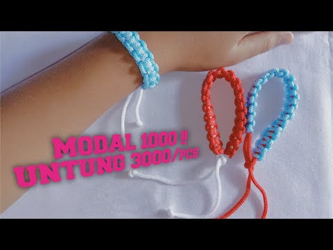 Tutorial Membuat Gelang Dari Tali Kur !! Mudah dan Praktis !! Ide Bisnis Gelang Macrame #part1