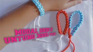 Tutorial Membuat Gelang Dari Tali Kur !! Mudah dan Praktis !! Ide Bisnis Gelang Macrame #part1