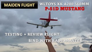 [MAIDEN FLIGHT] Testing on the Wltoys XK A280 RC Brushless P51 Mustang 3D6G Mode Stunt Fighter Plane