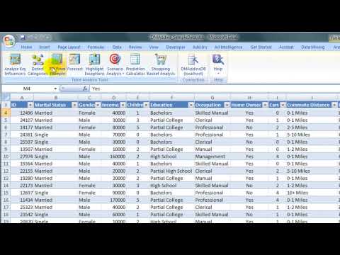 Microsoft Data Mining Demo -- Fill From Example