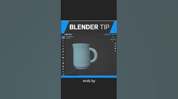 Blender: Cup Handle Spin Tool #blender3d #b3d #shorts