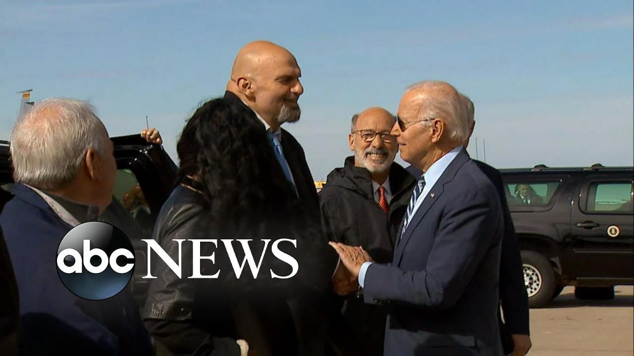 Biden campaigns with Democratic Senate candidate John Fetterman l GMA