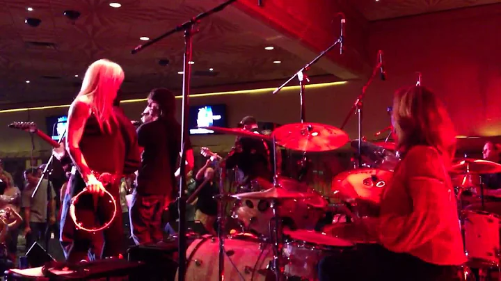 Debbie Bingham playing the drums!!