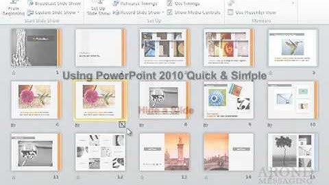 Using PowerPoint 2010 - Hide a Slide