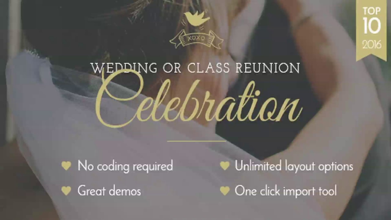 celebration wedding class reunion theme themeforest website