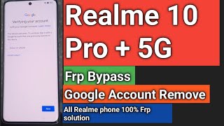 Realme 10 Pro plus 5G Frp Bypass Android 13 Update | (RMX3686) Google Account Bypass | Without Pc