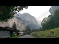 Driving into lauterbrunnen switzerland