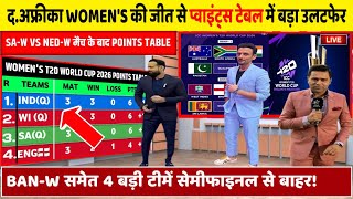 WOMEN'S T20 WORLD CUP 2026 Points Table: SA-W की जीत से बदला पूरा समीकरण, सेमीफाइनल में बड़ा उलटफेर