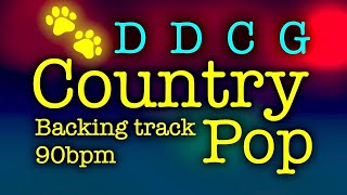 Video thumbnail of "Country Pop, country backing track in D major, 90bpm. Play along and have fun!"