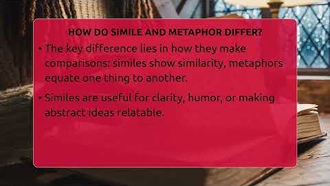 How Do Simile And Metaphor Differ? - The Prose Path