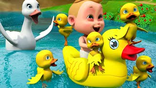 Five Little Ducks Swimming Song | Rain Rain Go Away Song |  More Kids Songs & Nursery Rhymes