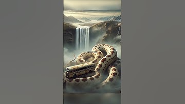 Nature Exploration | Travel Discovered | Bus and Amazon Python In Waterfall #shorts #jungle #river