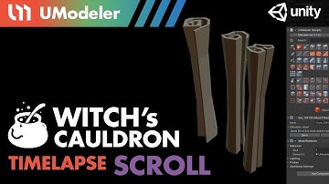 3D Modeling in Unity - Timelapse of a Scroll in the Witch