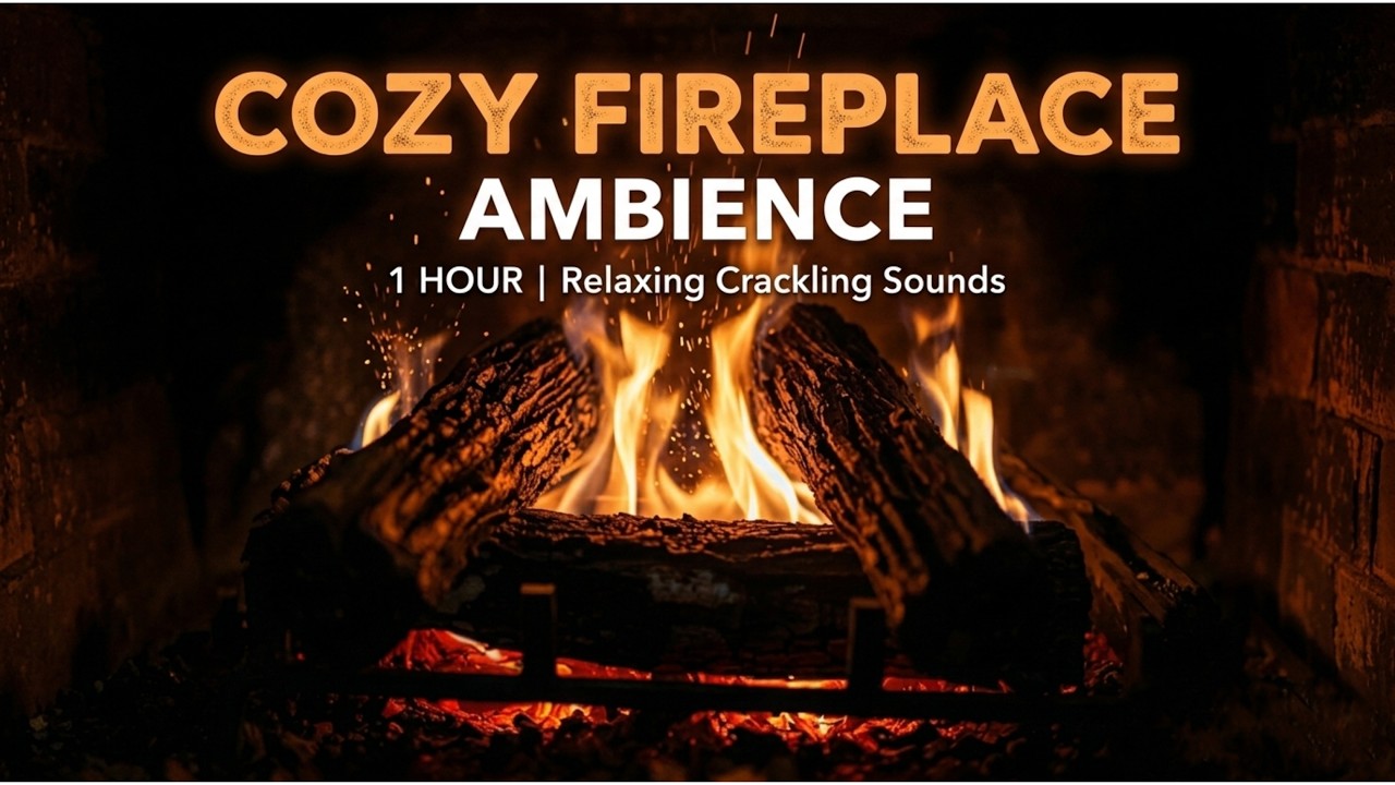 Cozy Fireplace Ambience 🪵 Relaxing Fire Crackling Sounds for Sleep ...