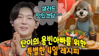[요리하는탄이] 탄이의 용빈 아빠를 위한 특별한 4일 레시피 🐶🍗🫐🥖🗼Special 4-day recipe for Tan-i&#39;s Yongbin dad