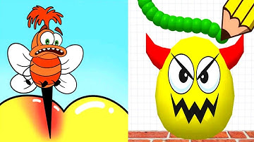 Satisfying Android , iOS Gameplay - Help Monster 2 Tricky Puzzle vs Draw To Smash Max Level