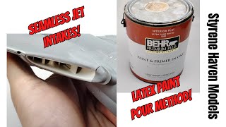 How To! | Seamless Scale Model Jet Intakes Using The Latex House Paint Pour Method.  No Sanding!