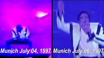 Michael Jackson - Thriller - HIStory World Tour in Munich 04 vs 06 July 1997 - (Comparison)