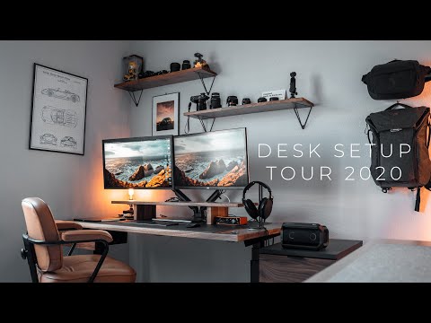 my-dream-desk-setup-2020-|-solid-wood-+-standing-desk