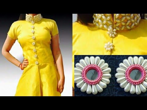 Very Easy and Stylish Neck Design With Buttons Cutting and Stitching in  Hindi ( Easy Method) - YouTube