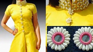 Designer button for kurti/ kameez/ designer dress making| how to make designer button for dresses