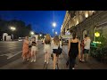 Russia, Walking at night in Saint-Petersburg, Nevsky Avenue 4K.