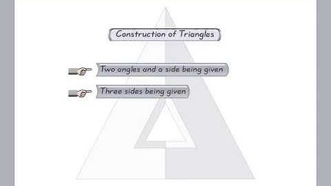 Triangle Construction | Rules | Examples