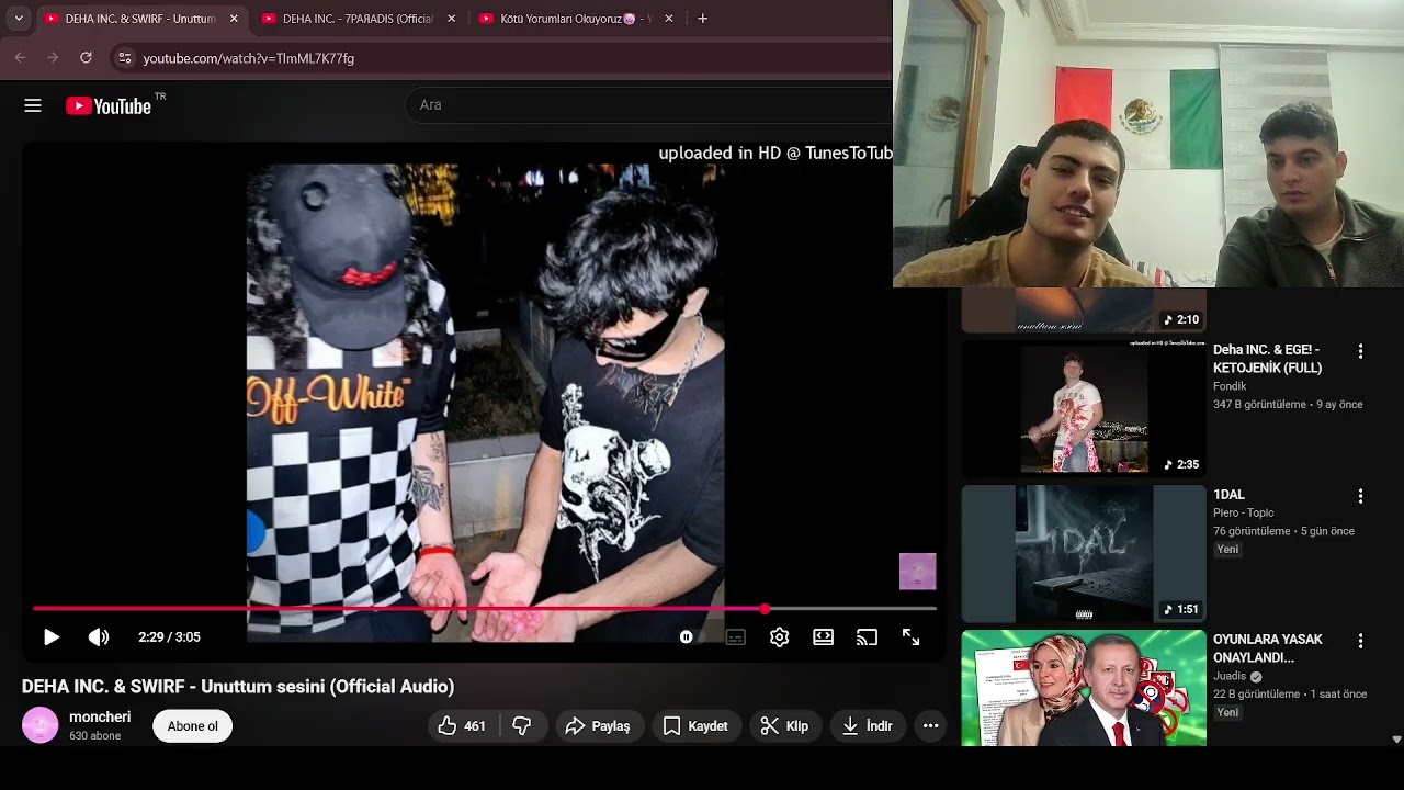 ÇOK FARKLI BİR TAT!!!!!! -DEHA INC. & SWIRF - Unuttum sesini REACTİON