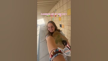 Classroom Set Up Day 1 🌸✏️💖🚌🎀 Part 1 #teacher #kindergartenteacher #classroomsetup #classroom