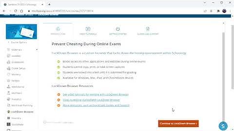 Schoology: LockDown Browser