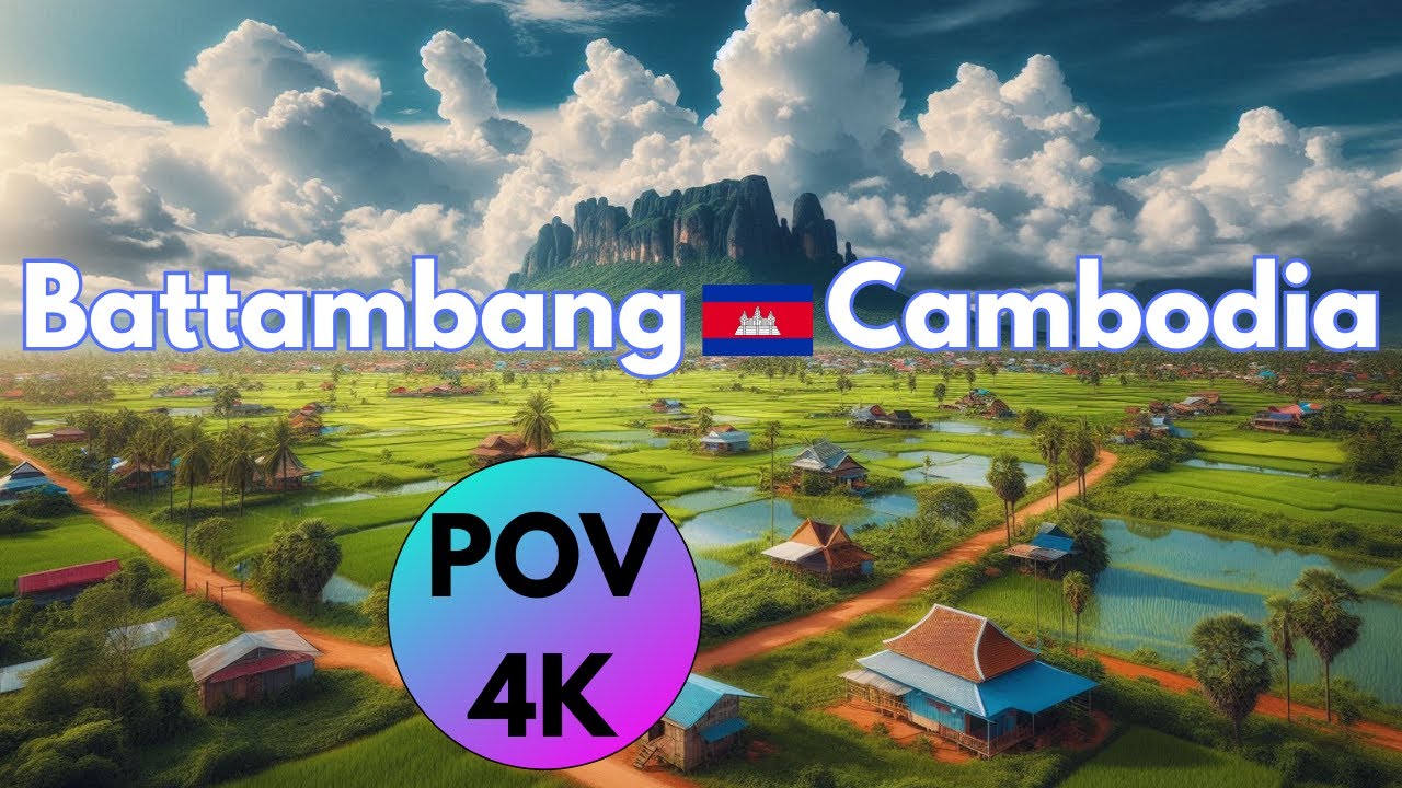 POV Battambang, Cambodia 4K Walking Tour