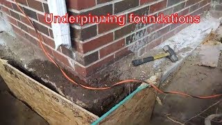 Underpinning Foundations  Diy underpinning footings method to stabilize settlement