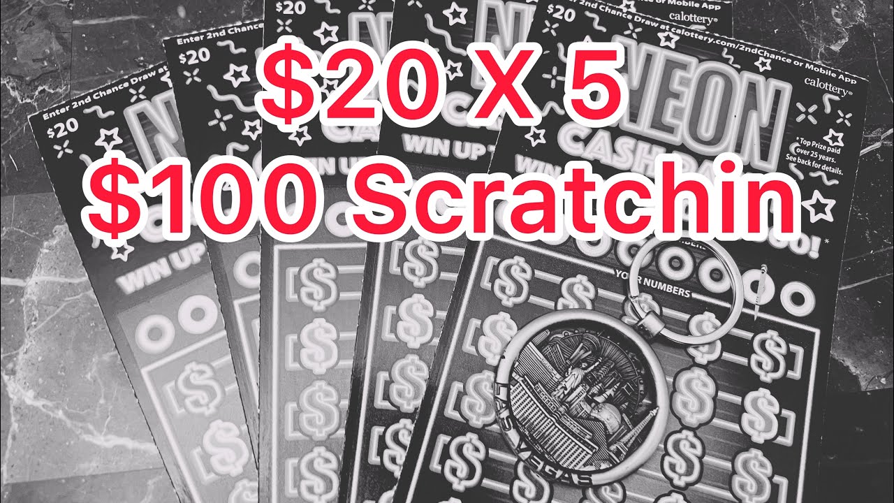 Scratching with 25 Return Neon Cash California Lottery Scratcher