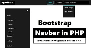 How to Create Responsive Navigation Bar in PHP | PHP Navigation Bar | PHP Dynamic Header Navigation screenshot 4