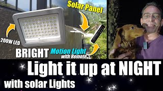 VERY BRIGHT 200W Solar Motion Landscape Light | NO OUTLETS - NO PROBLEM | by LANGY