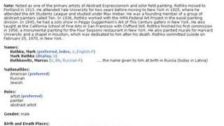 Union List of Artist Names | Wikipedia audio article