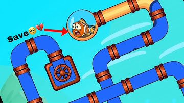 Save the fish || mini fish game || rescue the fish pull pin game || noob vs pro android fish mobile